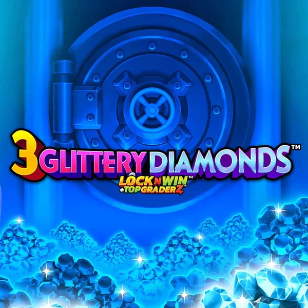 3 Glittery Diamonds casino game by PearFiction Studios – featured logo at PlayMojo Casino