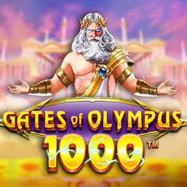 Gates of Olympus 1000 slot logo by Pragmatic Play at PlayMojo Casino